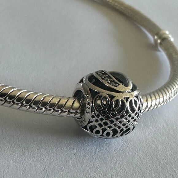 Authentic Pandora Silver Charm Initial Letter O - Picture 3 of 3